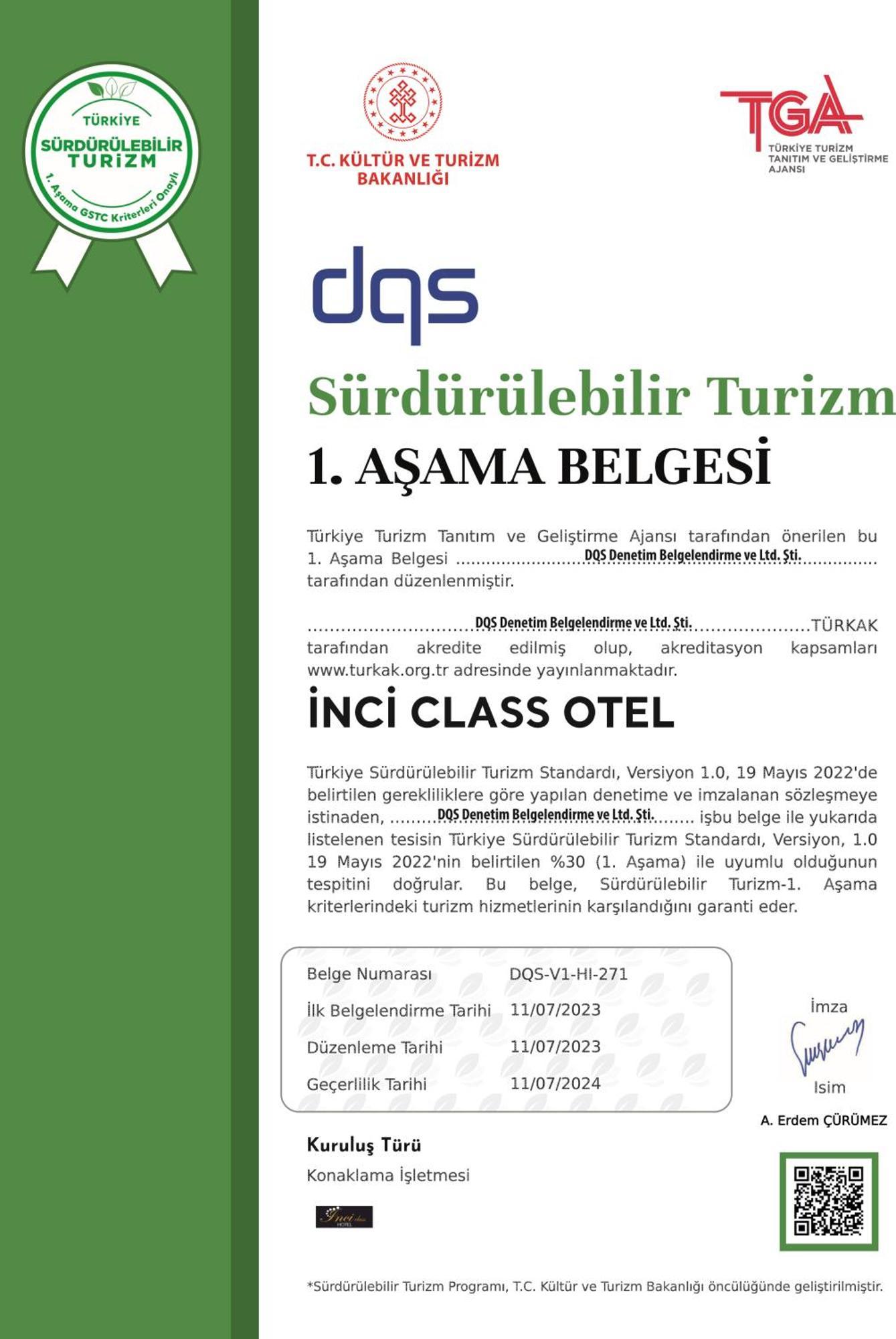 Inci Class Hotel Denizli  Exterior foto